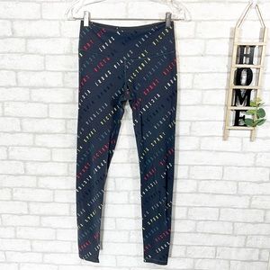 Victoria sport all over spell out leggings size Small